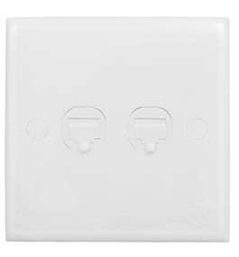 TWIN DATA SOCKET WITH SHUTTER